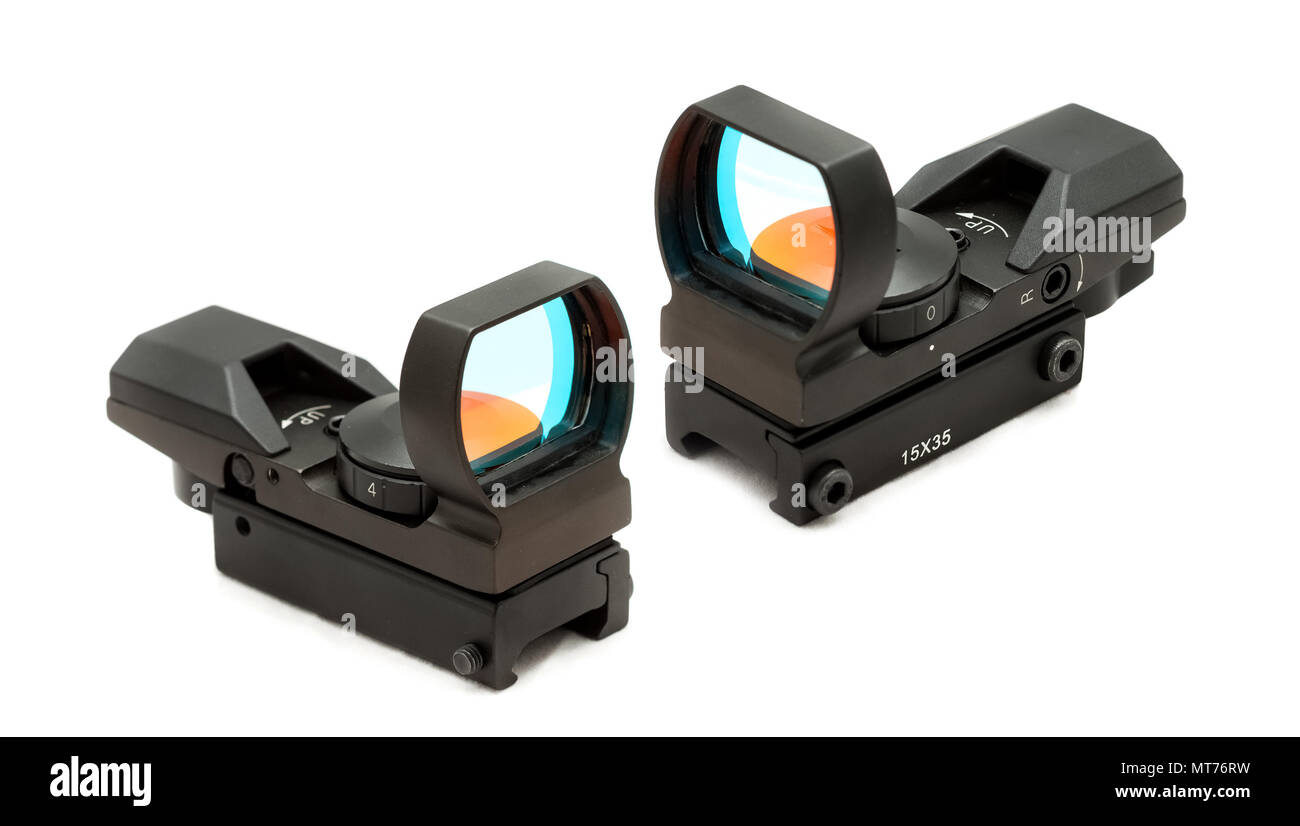 Collimator reflex sight isolated from background closeup Stock Photo Alamy
