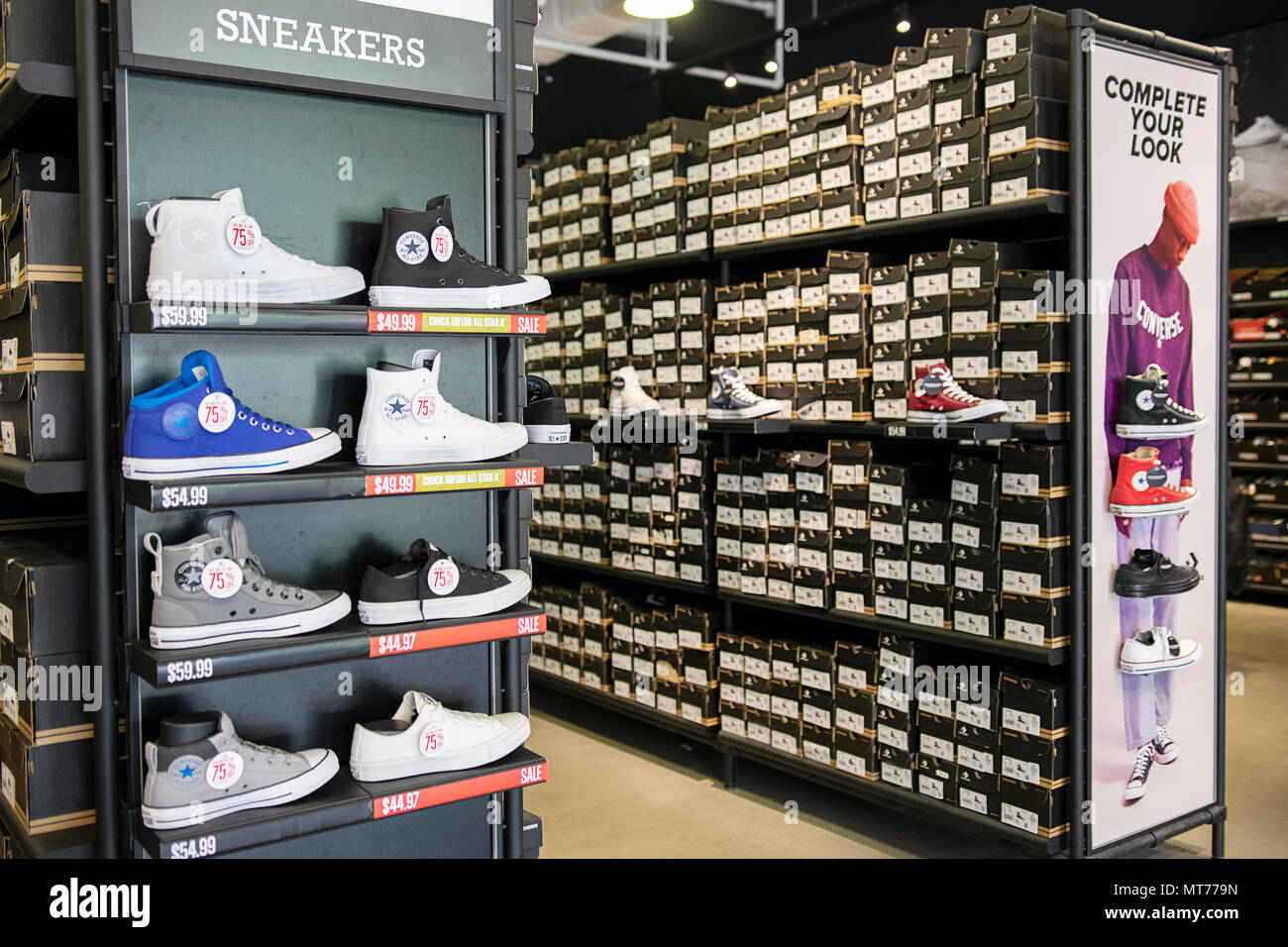 Iconic Converse Chuck Taylor sneakers for sale at the Tanger outlet mall in  Deer Park Long Island, New York Stock Photo - Alamy