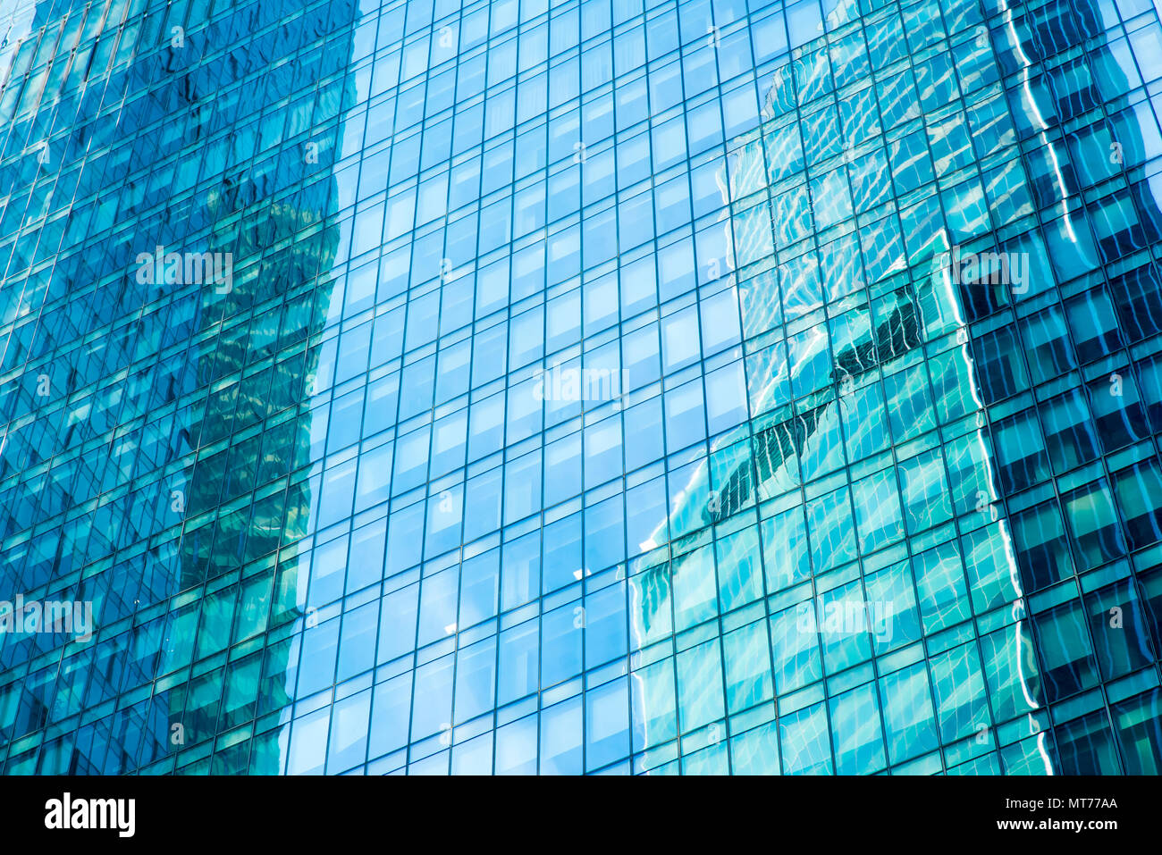 Augmented reality for busines advanced concept. glass skyscraper ,glass