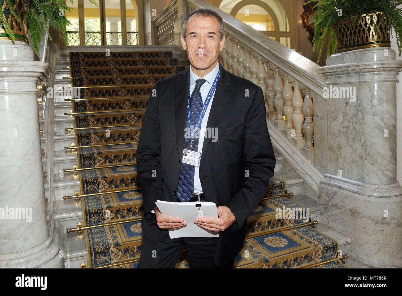 Carlo Cottarelli   Villa d'Este Cernobbio (Co) 07-09-2014 - Workshop The European House - Ambrosetti a Villa d'Este / foto Andrea Ninni/Image/Insidefo Stock Photo