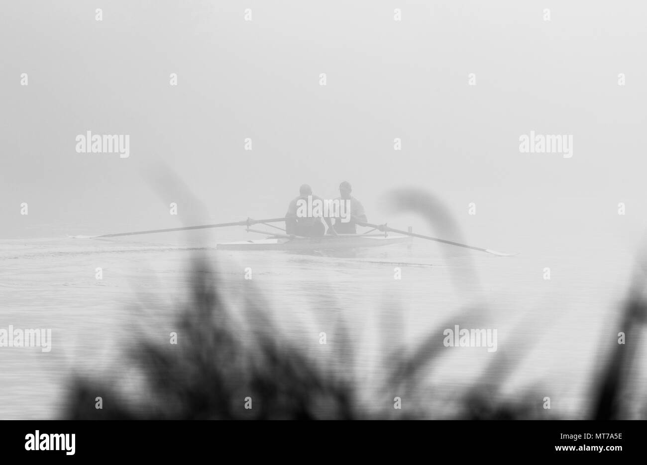 Boston, United Kingdom,  stroke Will SATCH and George NASH, after completing the competing the GB Rowing Team October 5km Time Trial, on Sunday  01/11 Stock Photo