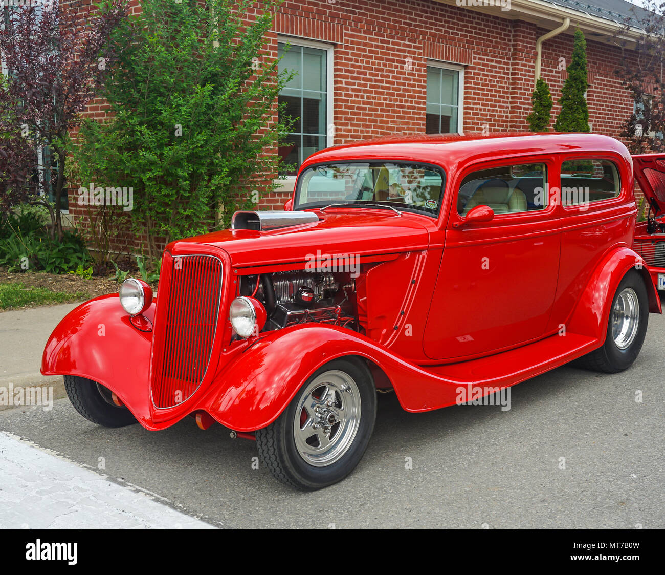 1934 Ford Conversaion,Old vintage cars at antique car exhibition in
