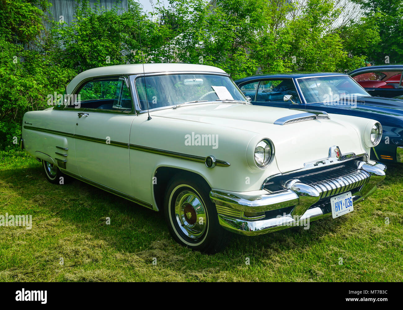 1954 Ford Mercury,Old vintage cars at antique car exhibition in Ontario,Canada Stock Photo