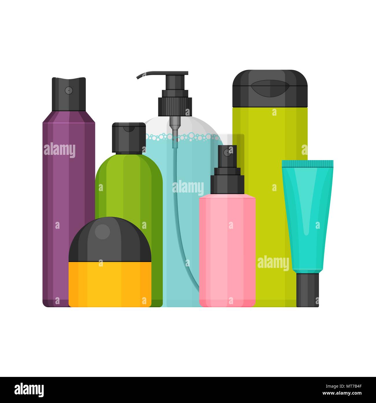 Woman shampoo shower bottle Stock Vector Images - Alamy
