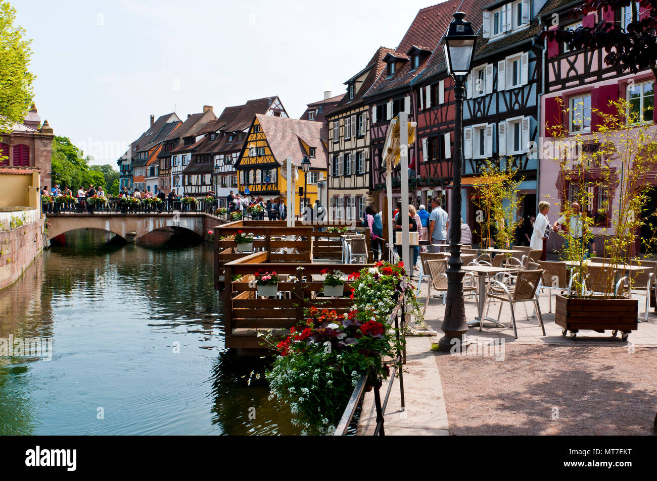 Coloured buildings, Colmar, Alsace, France Stock Photo