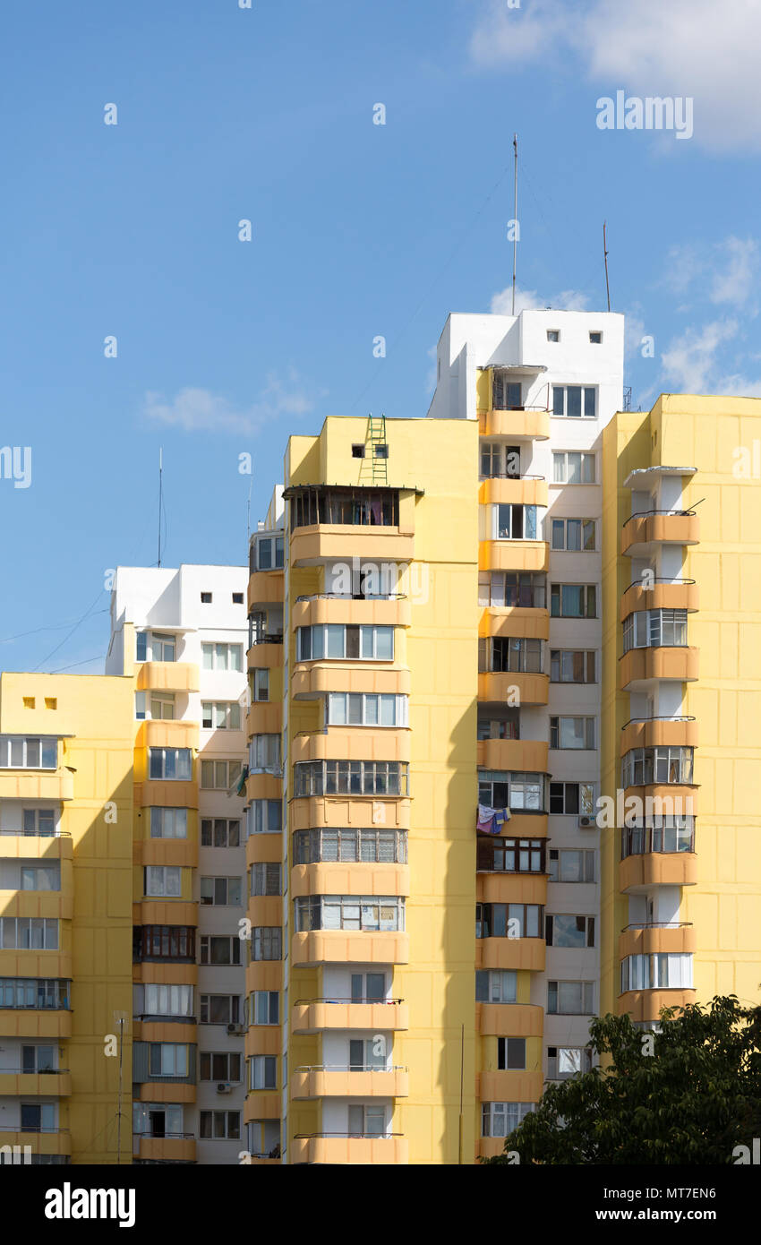 Tiraspol, Moldova, residential building on the main street Stock Photo