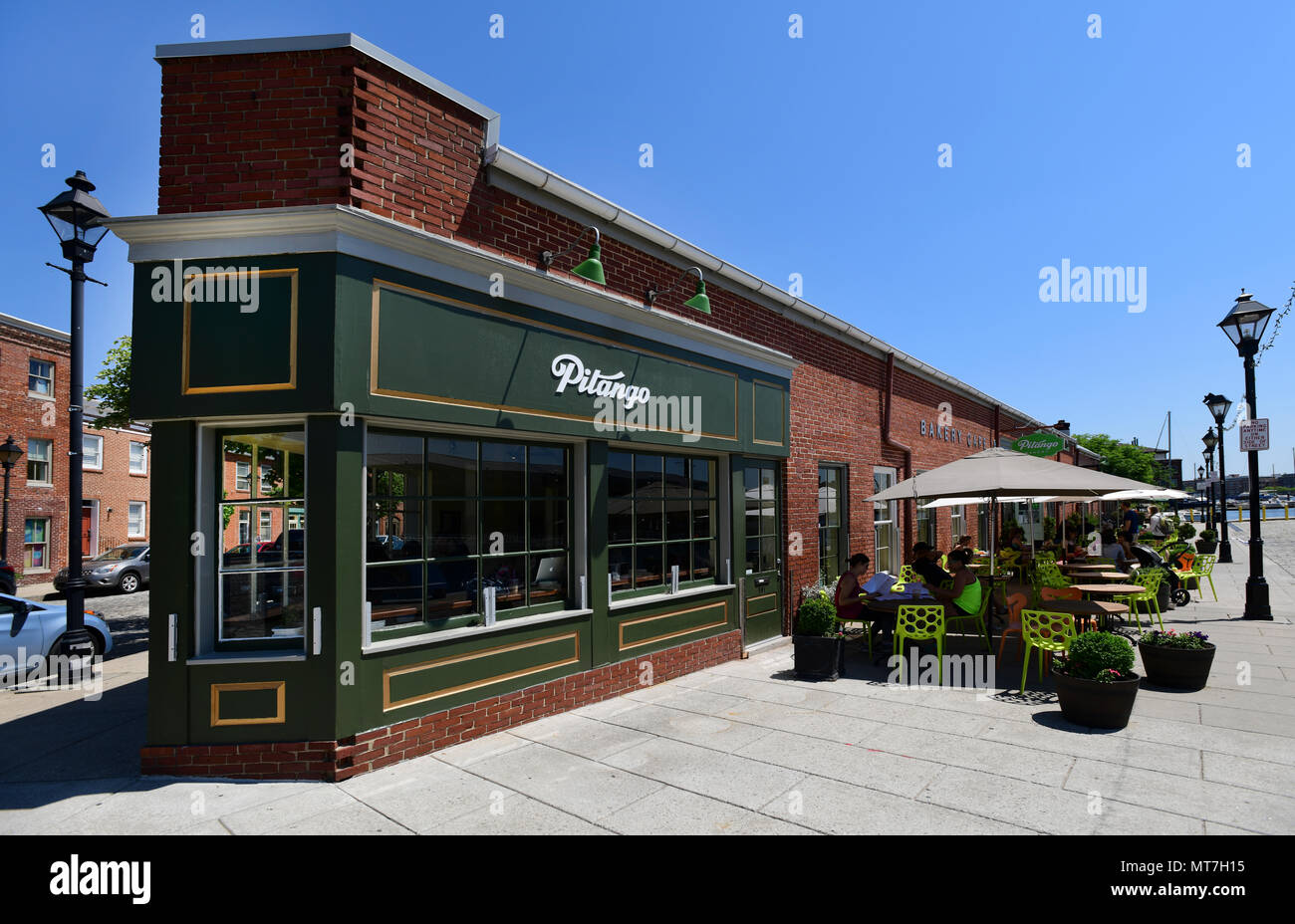 USA Maryland MD Baltimore Fells Point Pitango Bakery Cafe restaurant coffee shop Stock Photo