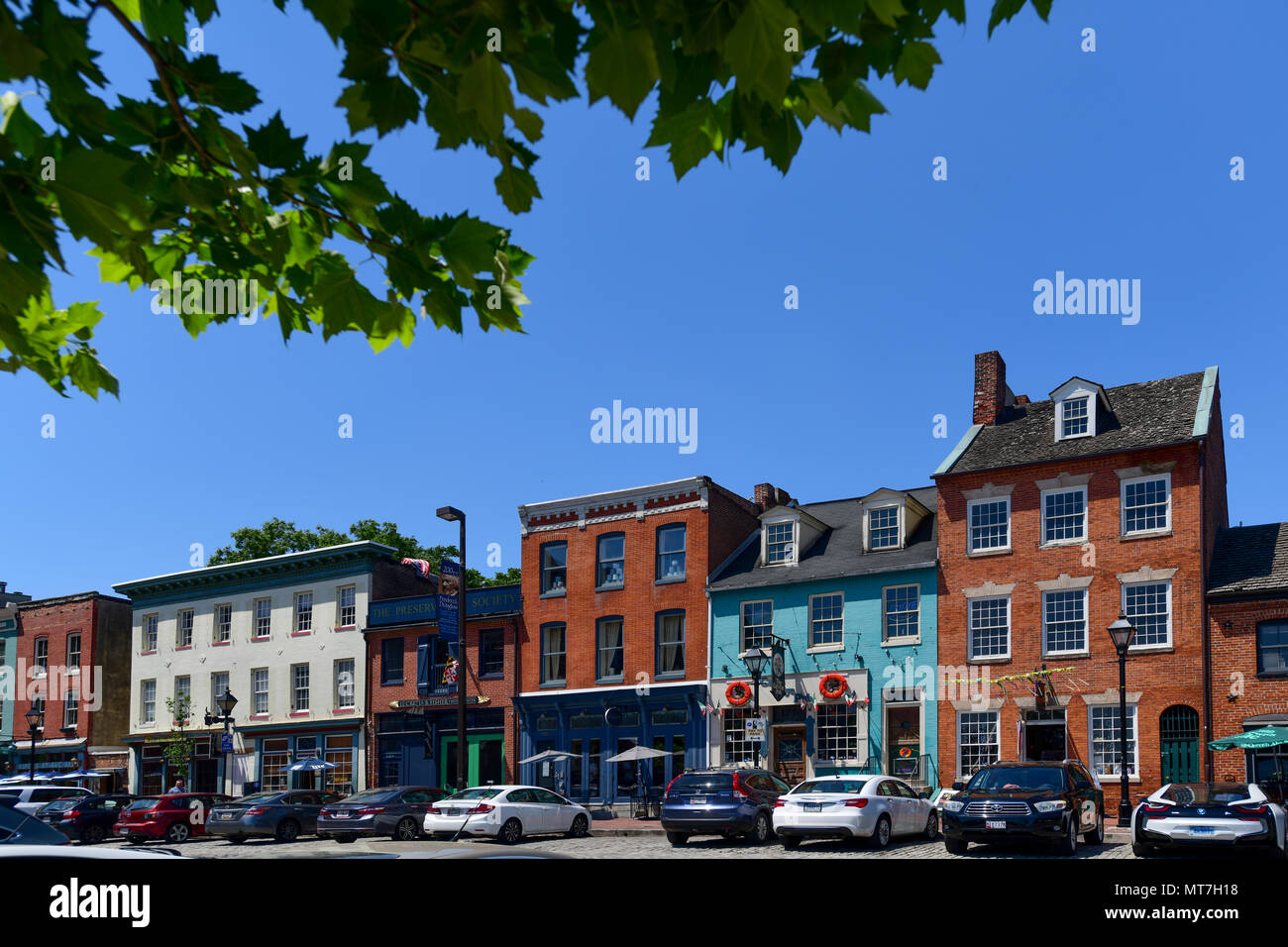 USA Maryland MD Baltimore Fells Point  Business along Thames Street Stock Photo