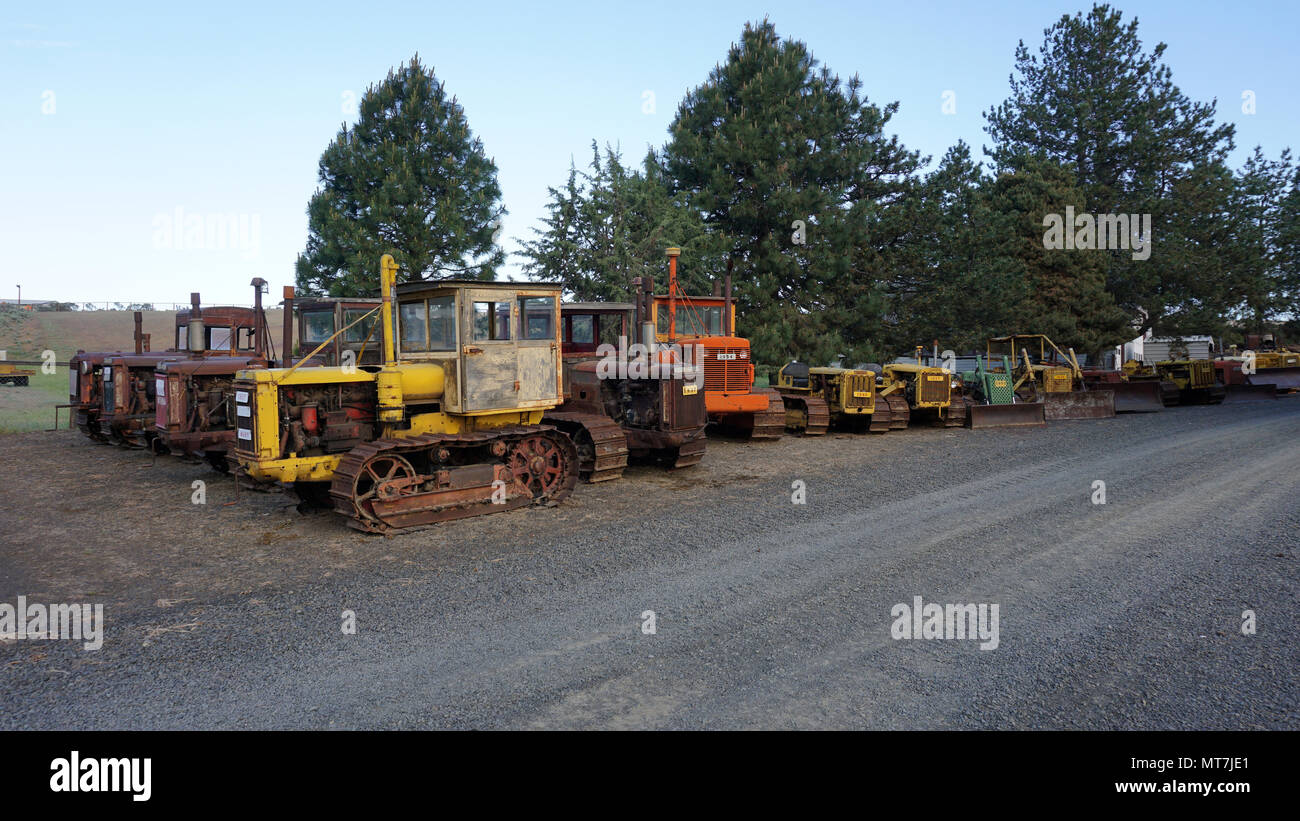 Antique farm equipment Stock Photo