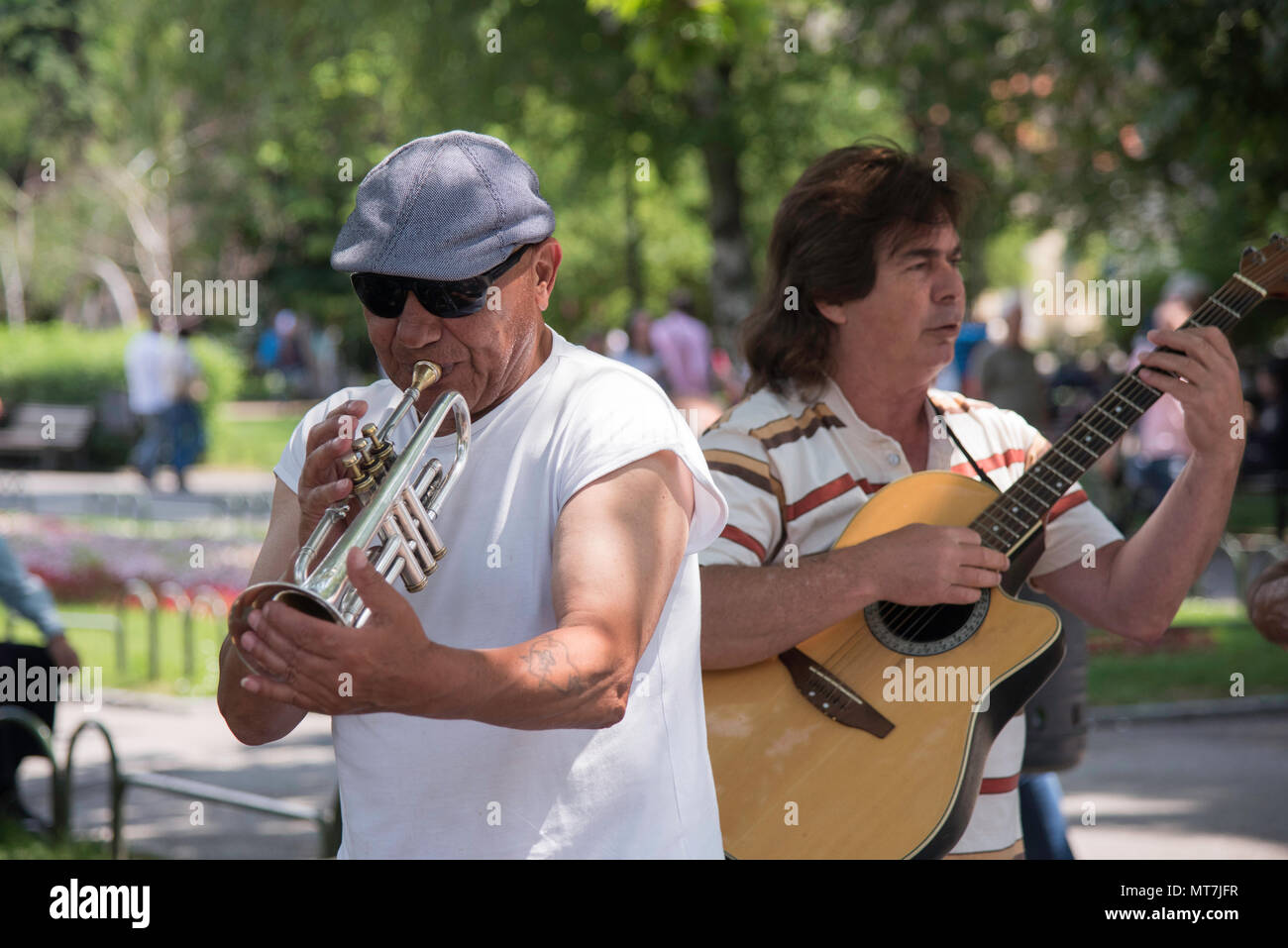 Street Musicians in Sofia, Bulgaria Stock Photo