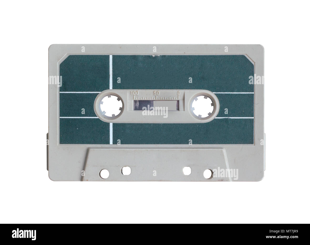 Isolated Grungy Retro Old Plastic Cassette Tape Stock Photo
