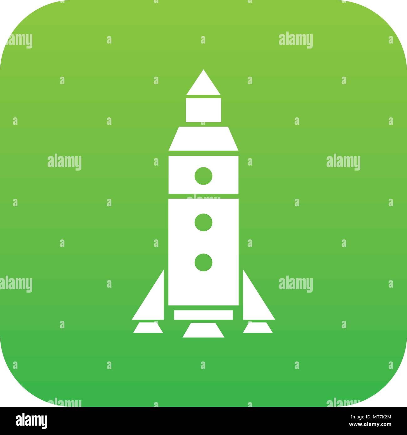 Rocket exploration icon green vector Stock Vector Image & Art - Alamy