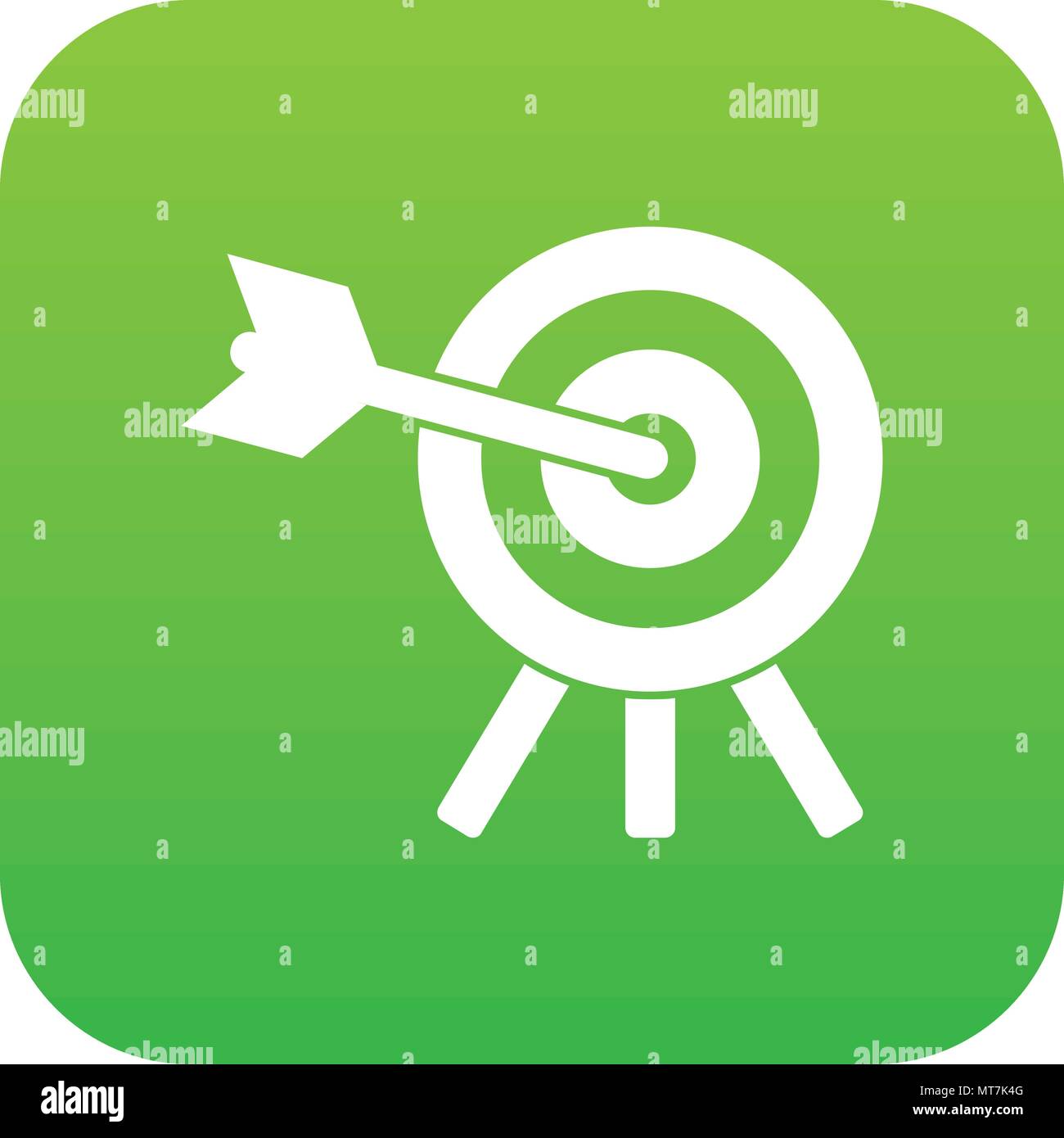 Arrow hit the target icon digital green Stock Vector Image & Art - Alamy