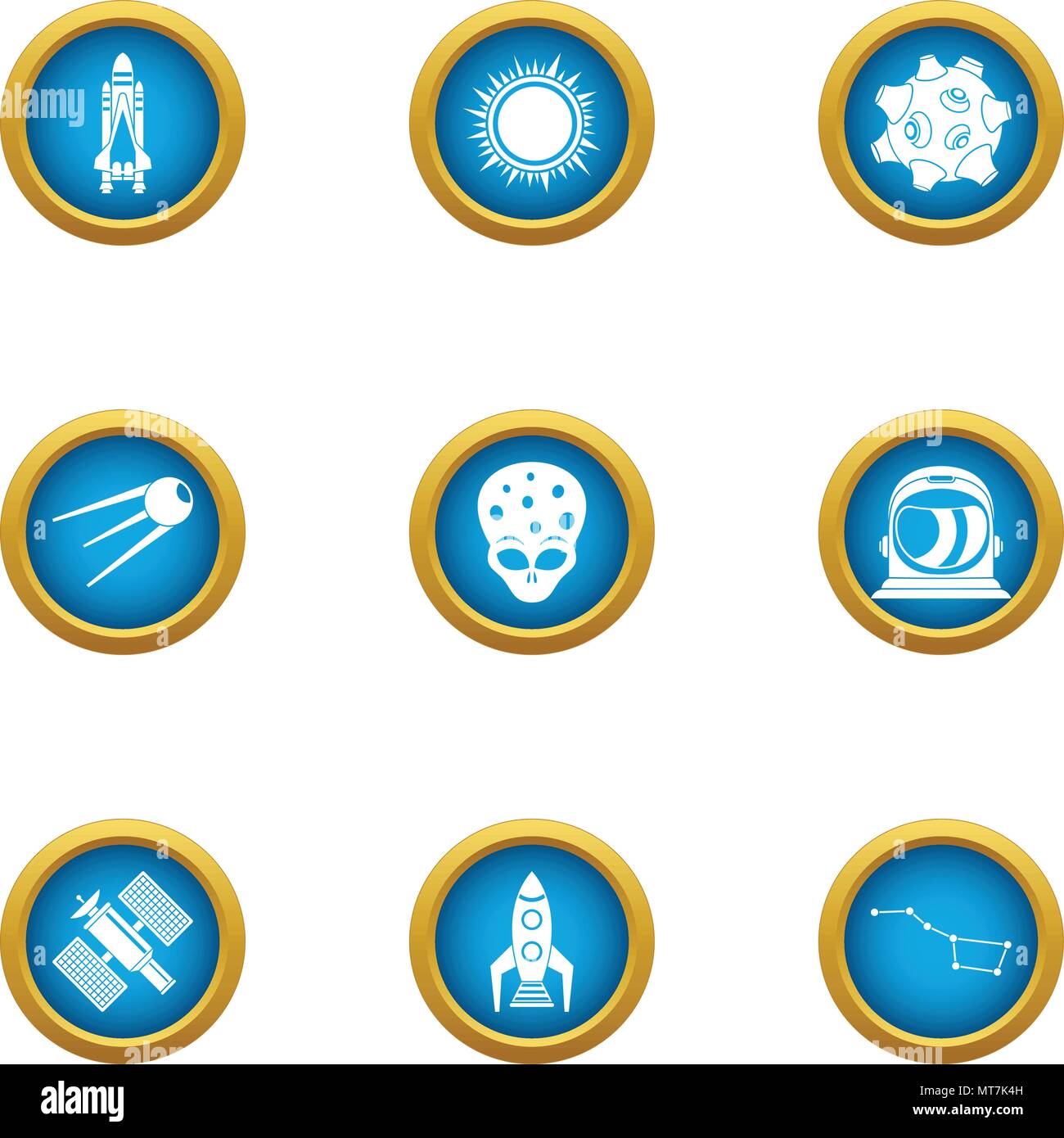 Space business icons set, flat style Stock Vector Image & Art - Alamy