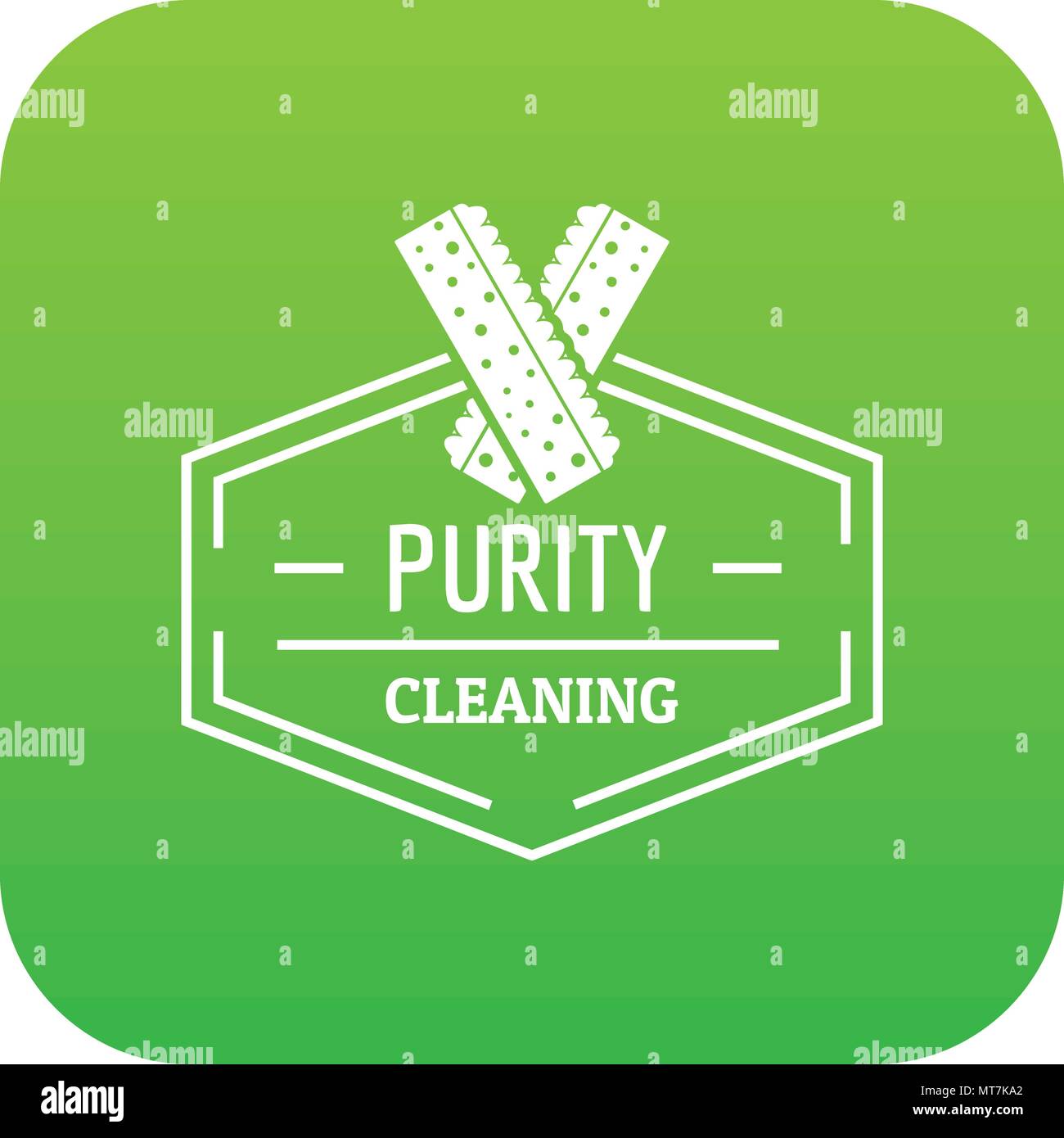 Cleaning icon green vector Stock Vector Image & Art - Alamy