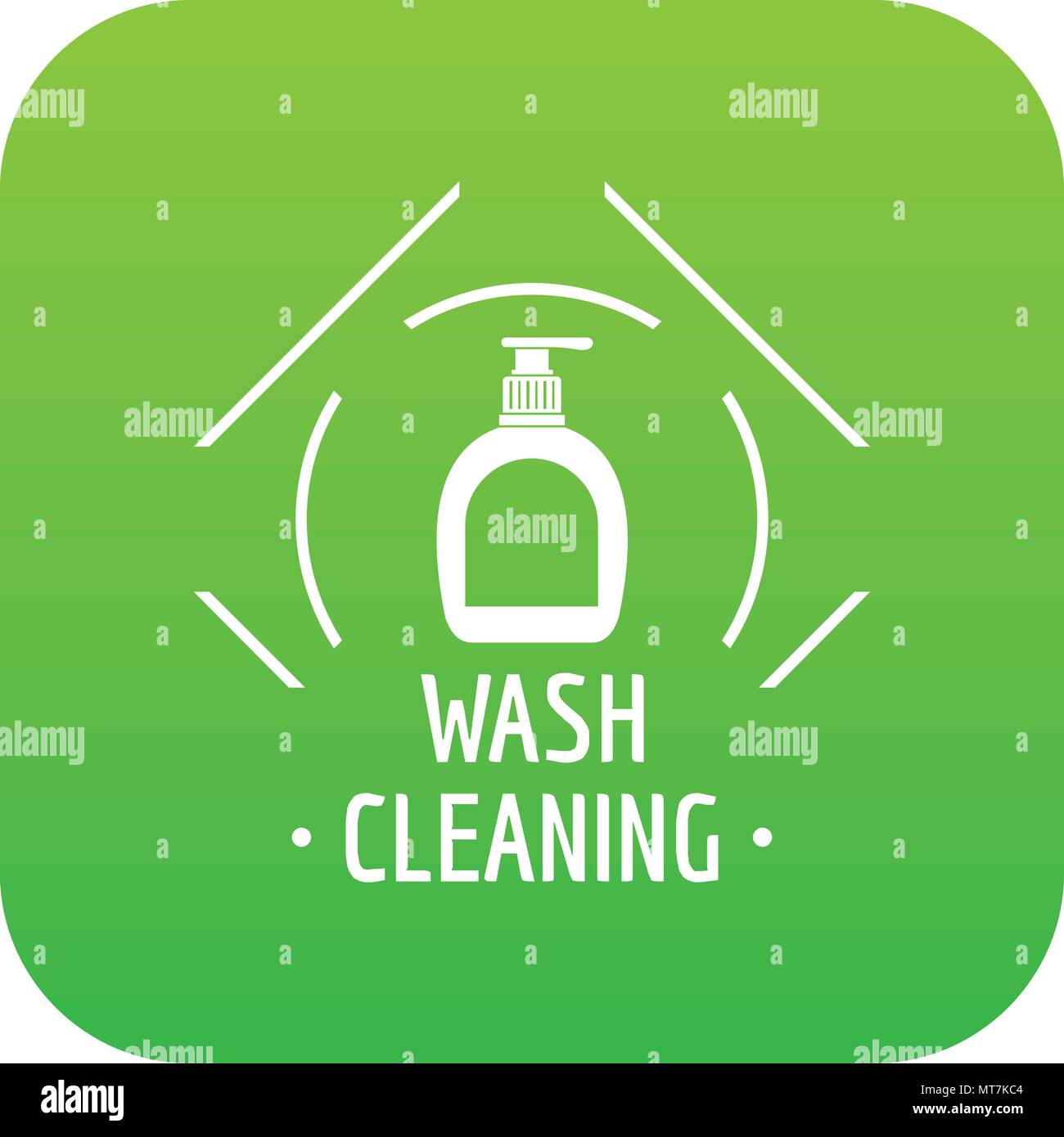Cleaning wash icon green vector Stock Vector Image & Art - Alamy