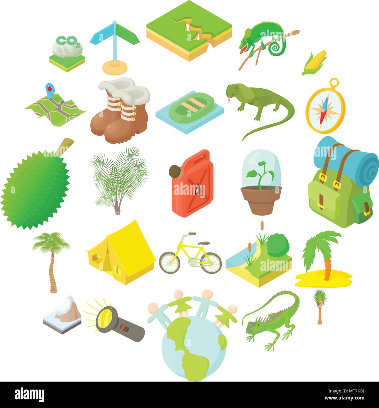 Tourist icons set, cartoon style Stock Vector Image & Art - Alamy