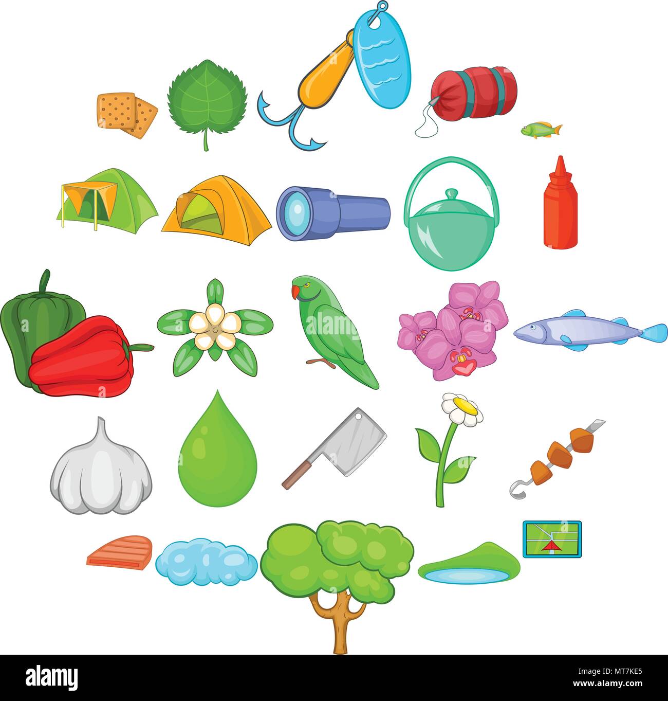 Tourist trails icons set, cartoon style Stock Vector Image & Art - Alamy