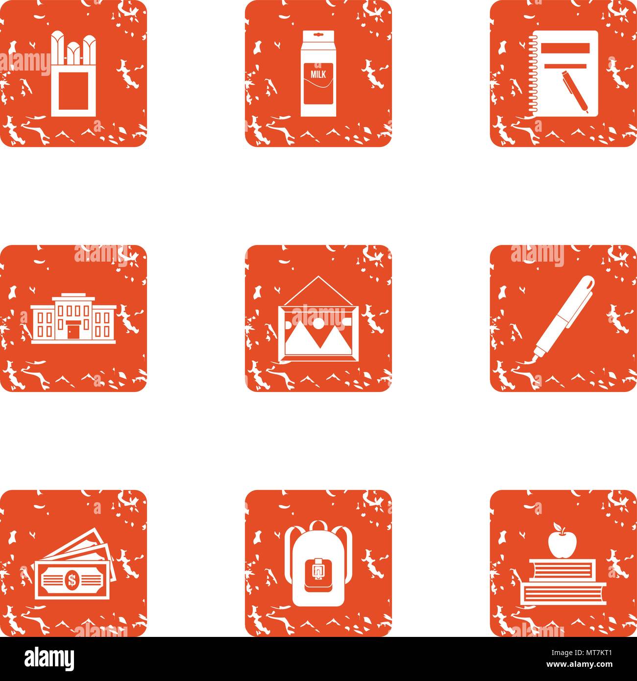 Tuition fees icons set, grunge style Stock Vector Image & Art - Alamy