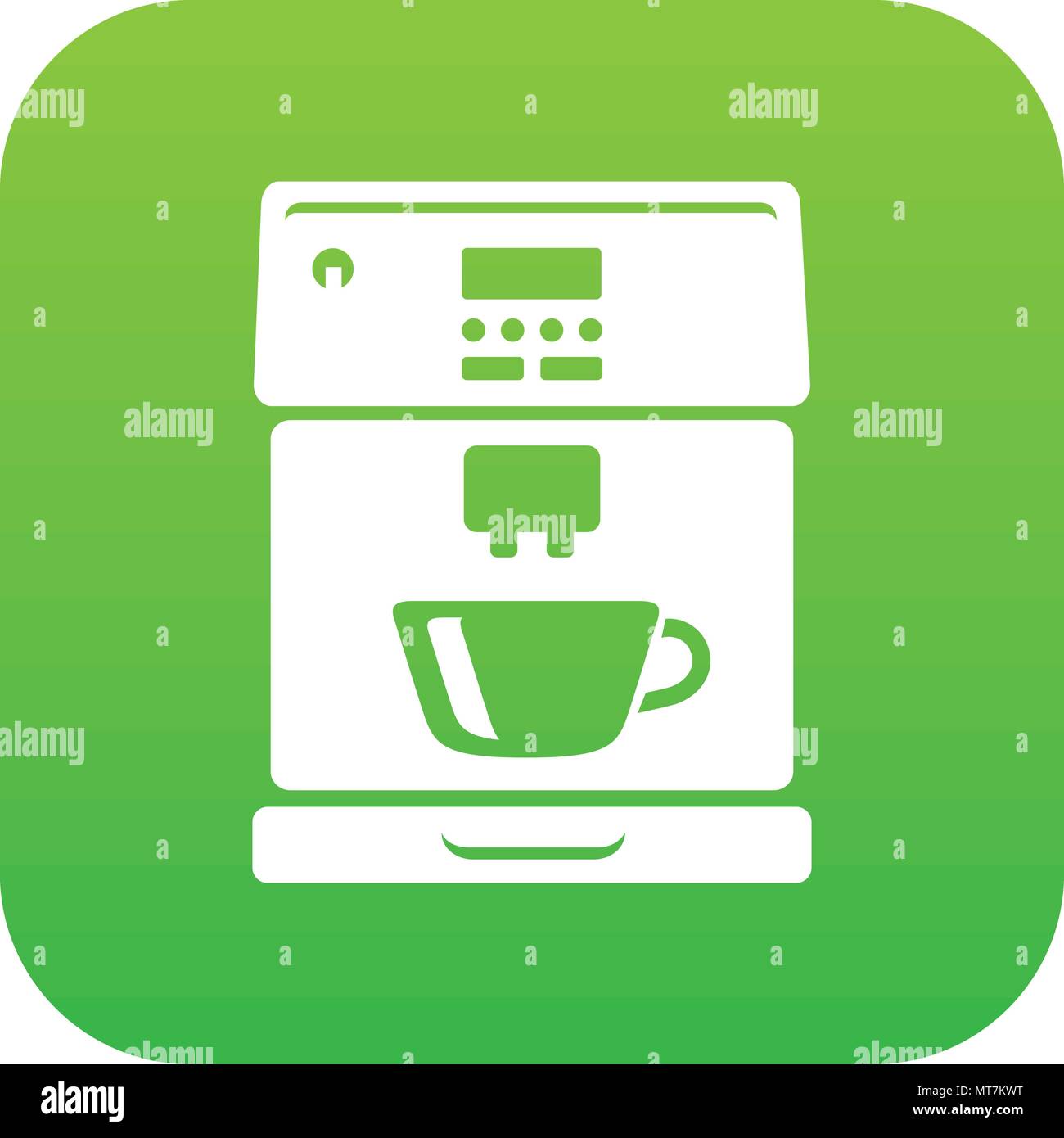 Coffee machine icon green vector Stock Vector Image & Art Alamy