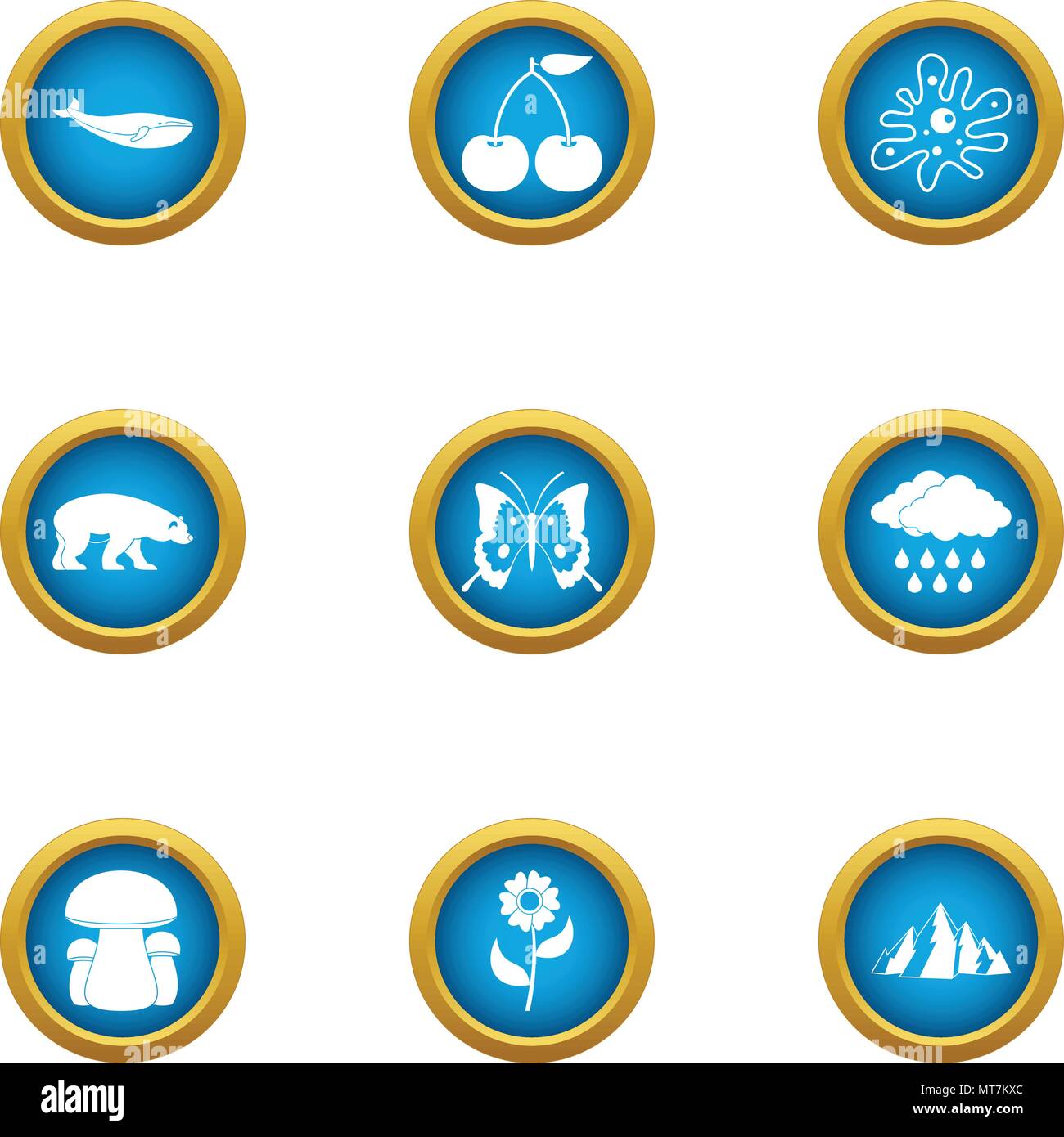 Variety of living icons set, flat style Stock Vector Image & Art - Alamy
