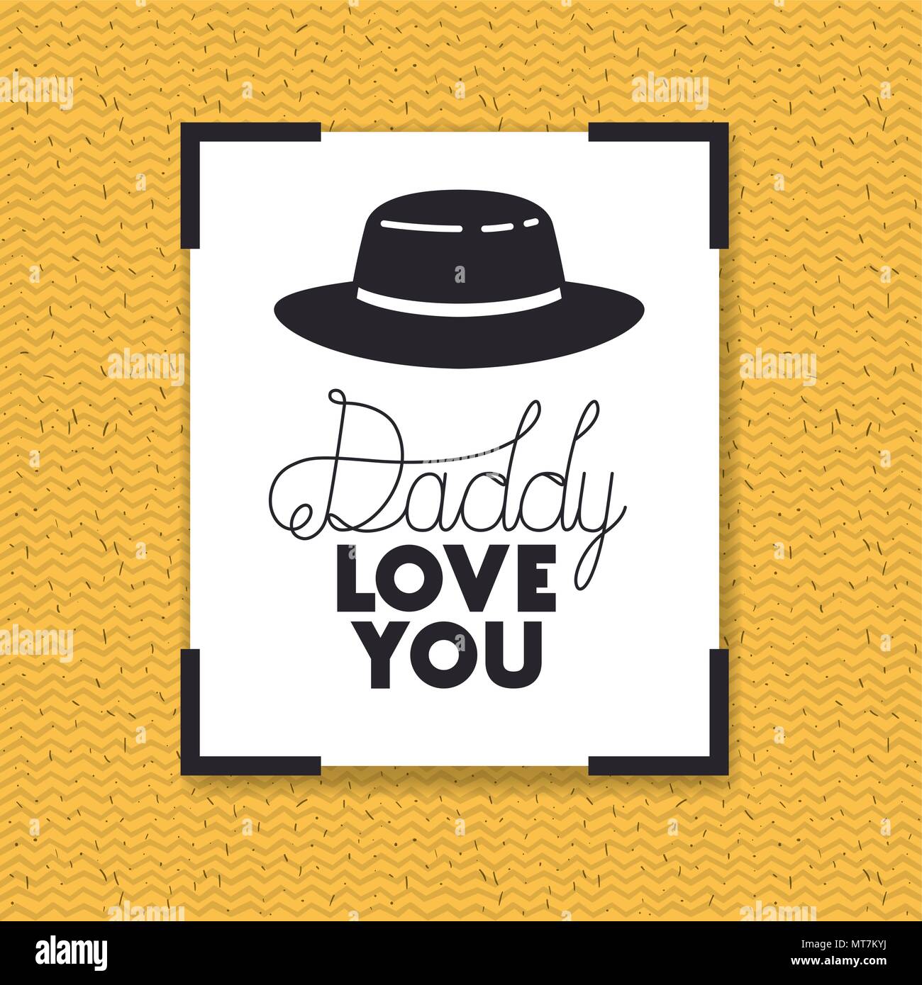 happy fathers day card with elegant hat Stock Vector Image & Art - Alamy