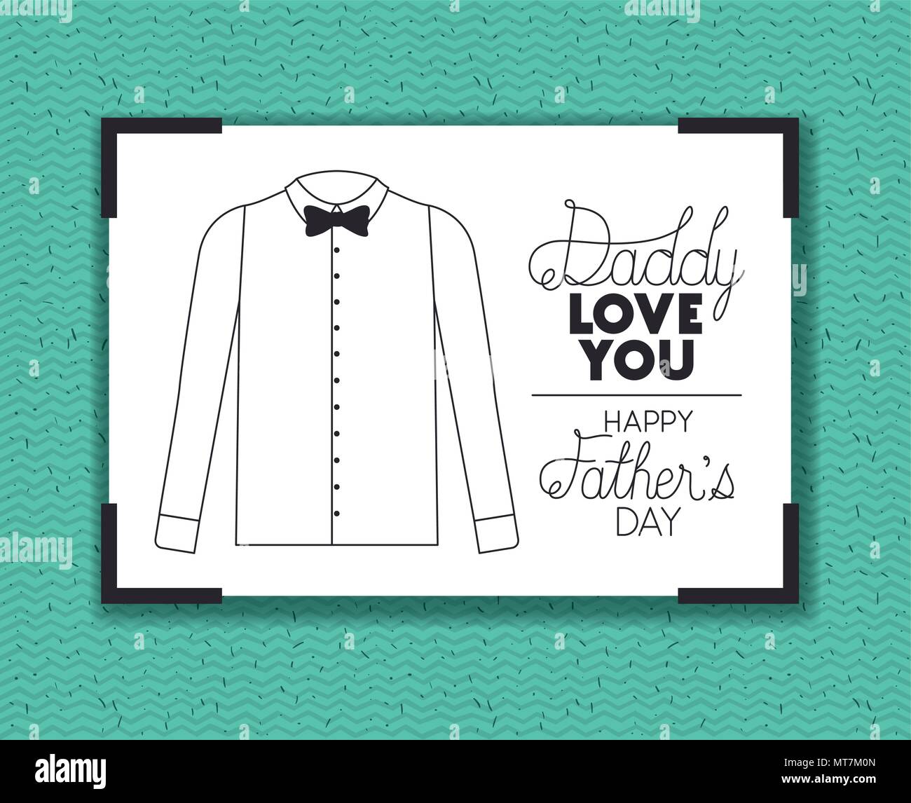 happy fathers day card with elegant shirt and bowtie Stock Vector Image ...