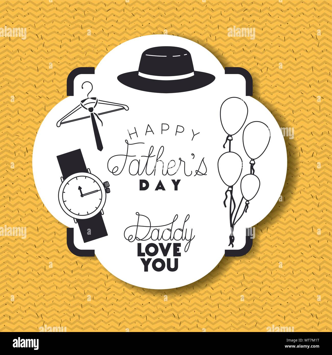 happy fathers day card with accessories Stock Vector Image & Art - Alamy