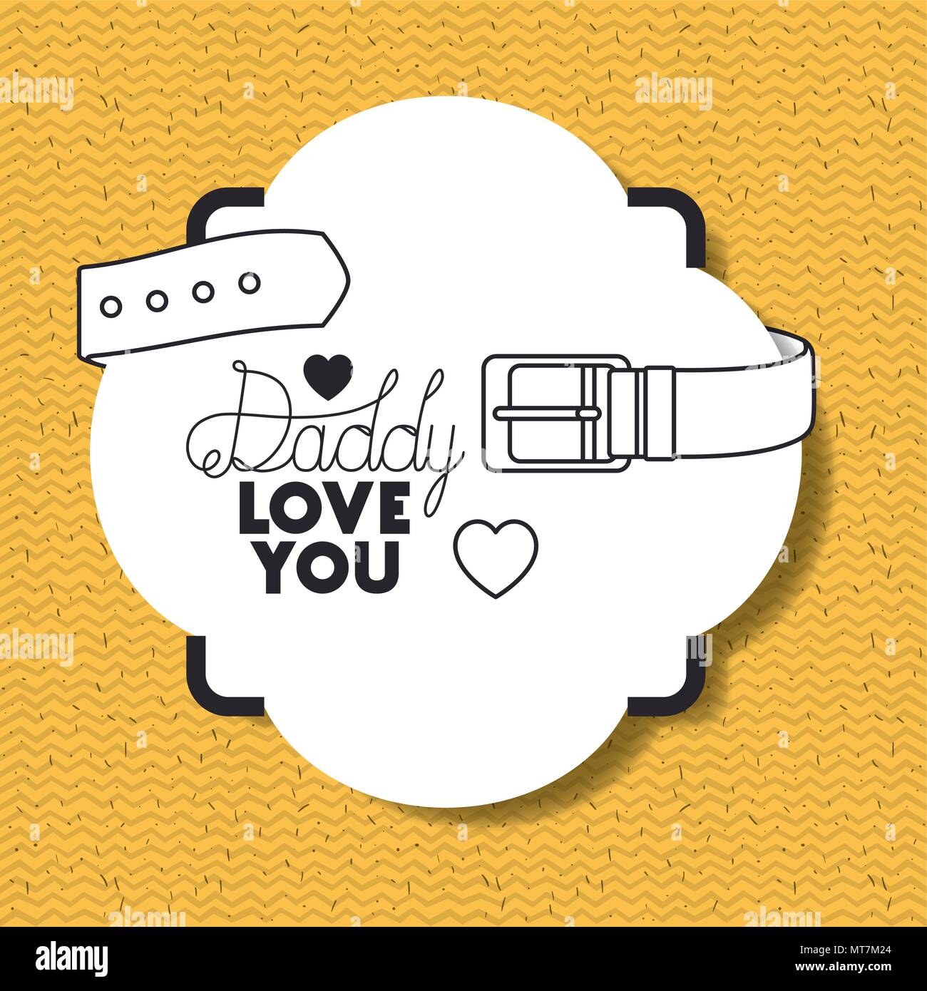 happy fathers day card with belt Stock Vector Image & Art - Alamy