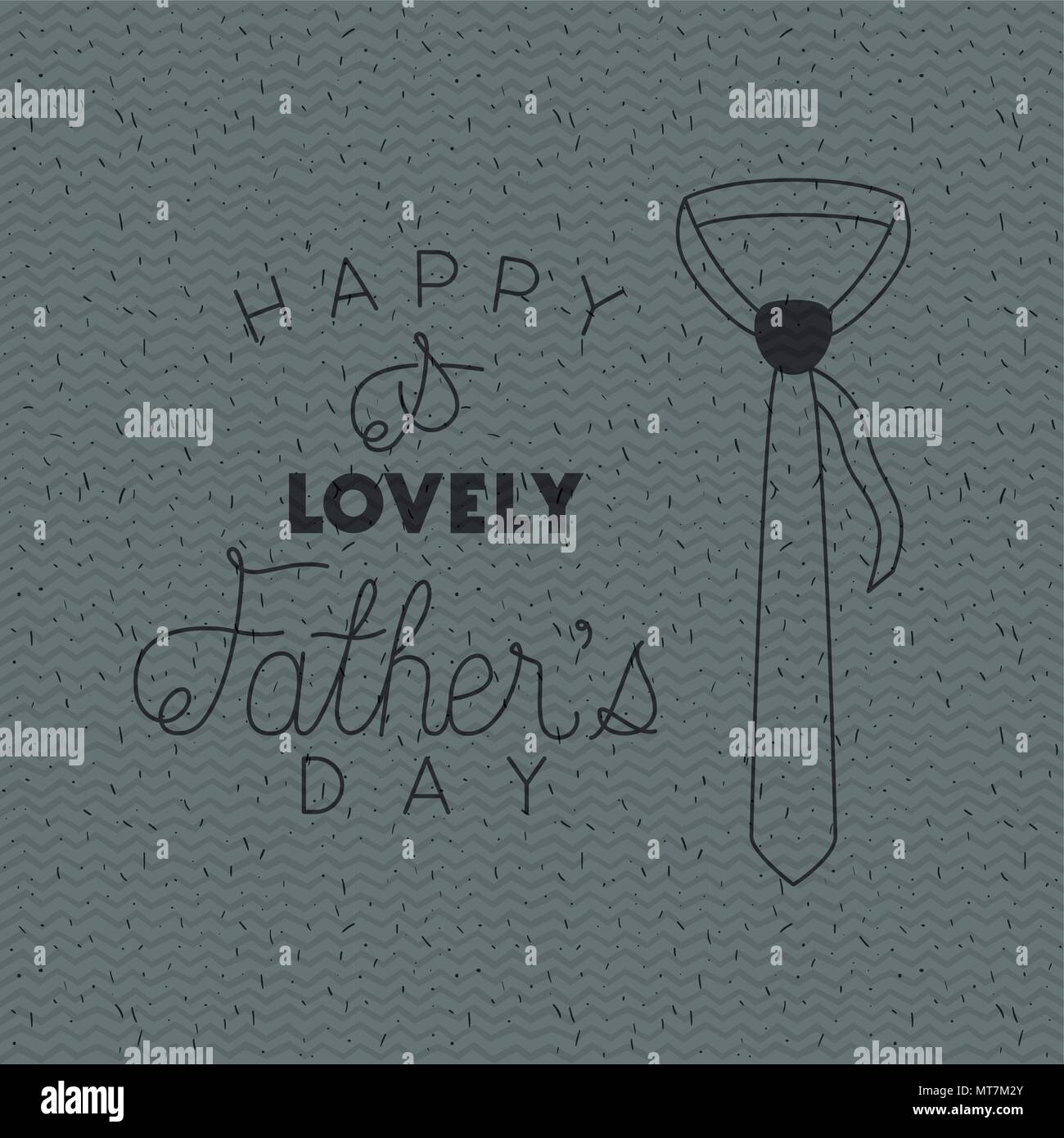 happy fathers day with necktie hanging Stock Vector Image & Art - Alamy