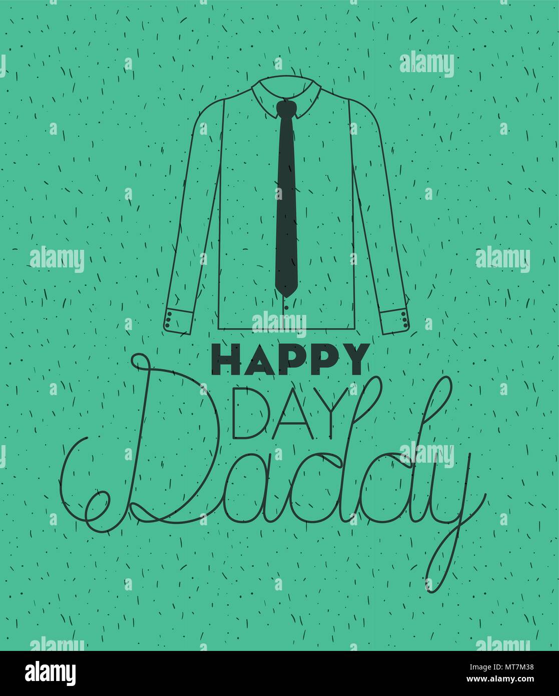 happy fathers day card with elegant shirt and tie Stock Vector Image ...