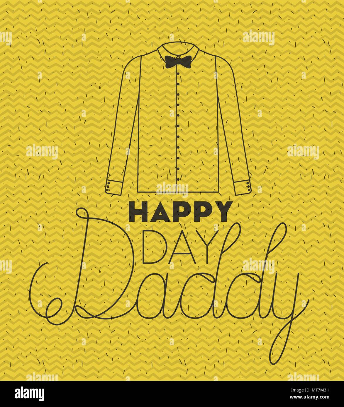 happy fathers day card with elegant shirt and bowtie Stock Vector Image ...