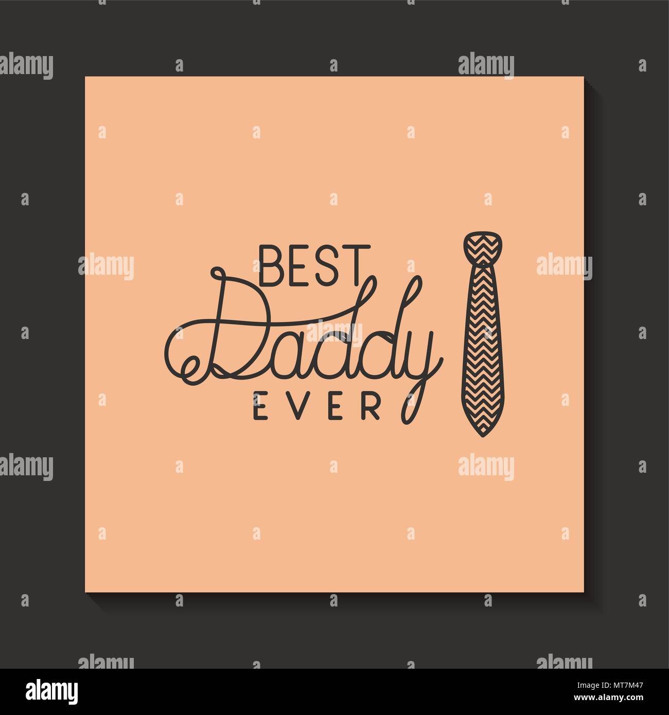 happy fathers day card with elegant neck tie Stock Vector Image & Art ...