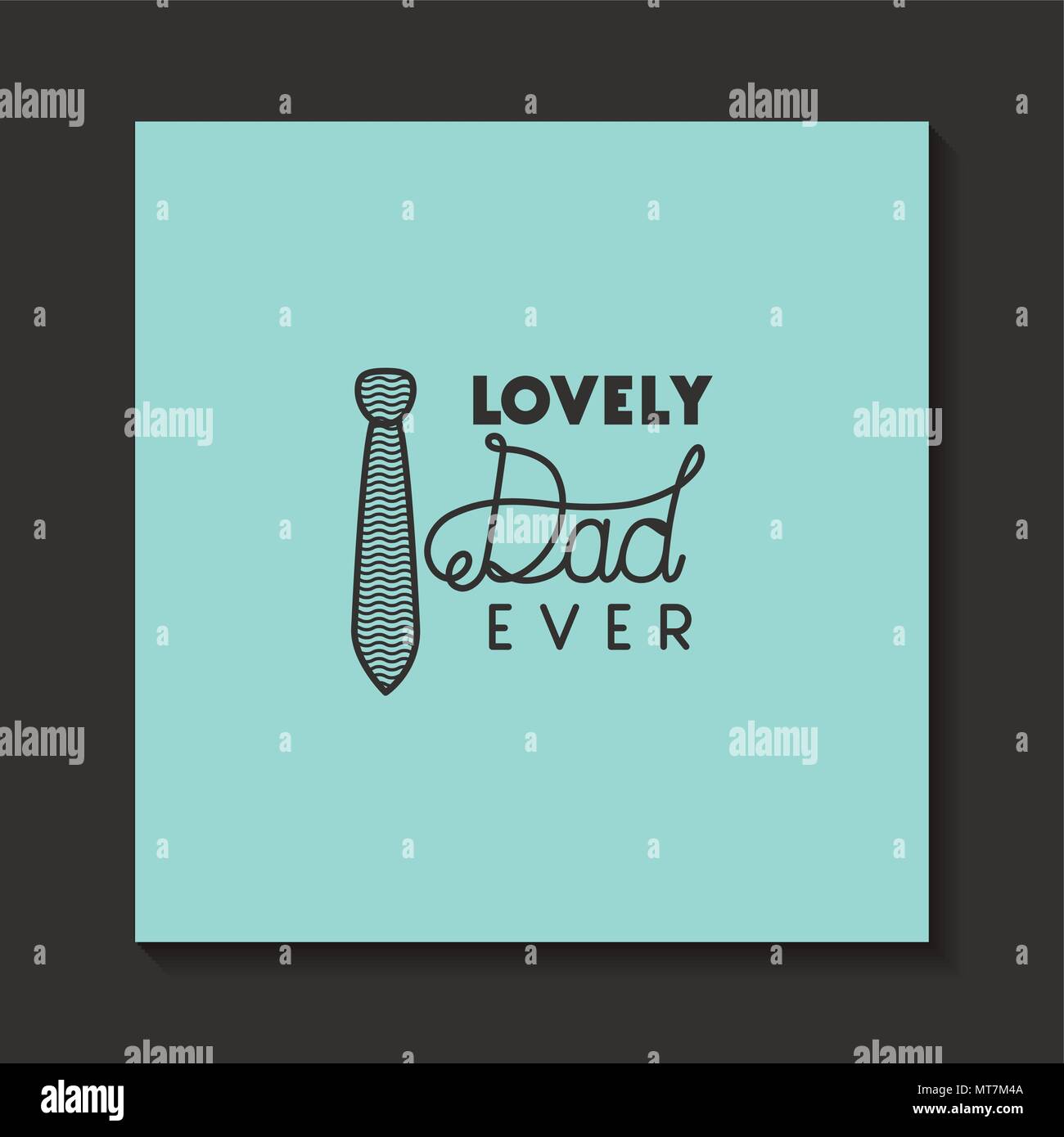 happy fathers day card with elegant neck tie Stock Vector Image & Art ...