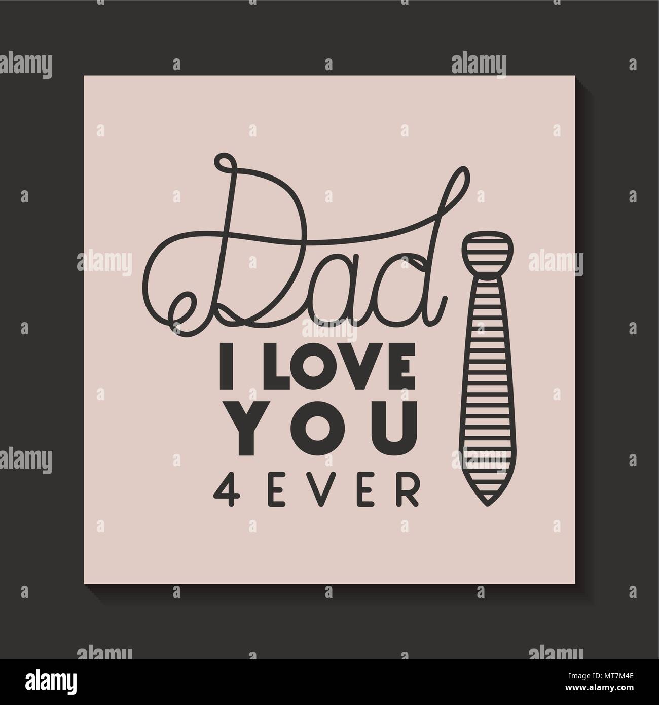 happy fathers day card with elegant neck tie Stock Vector Image & Art ...