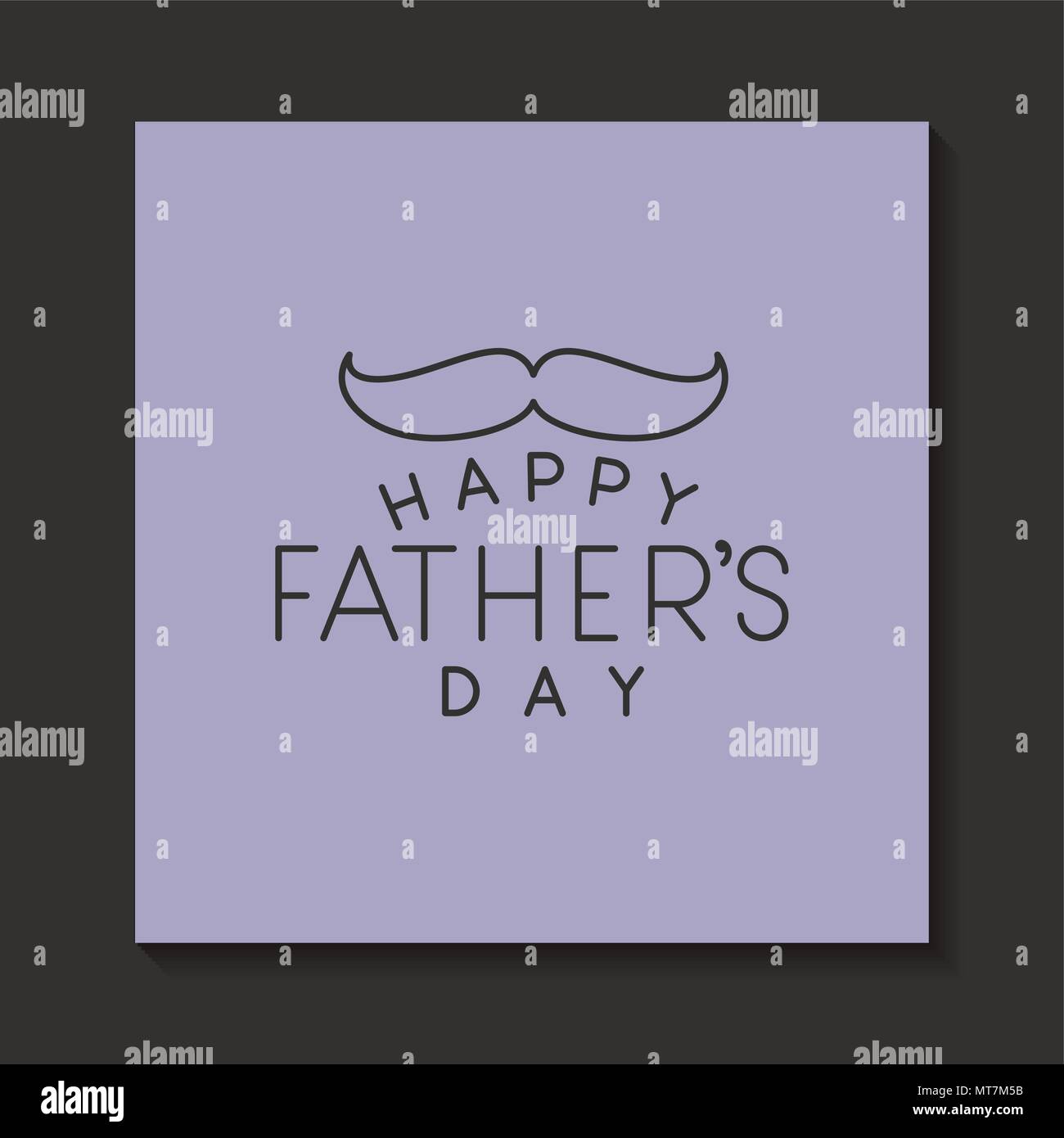 happy fathers day card with mustache Stock Vector Image & Art - Alamy
