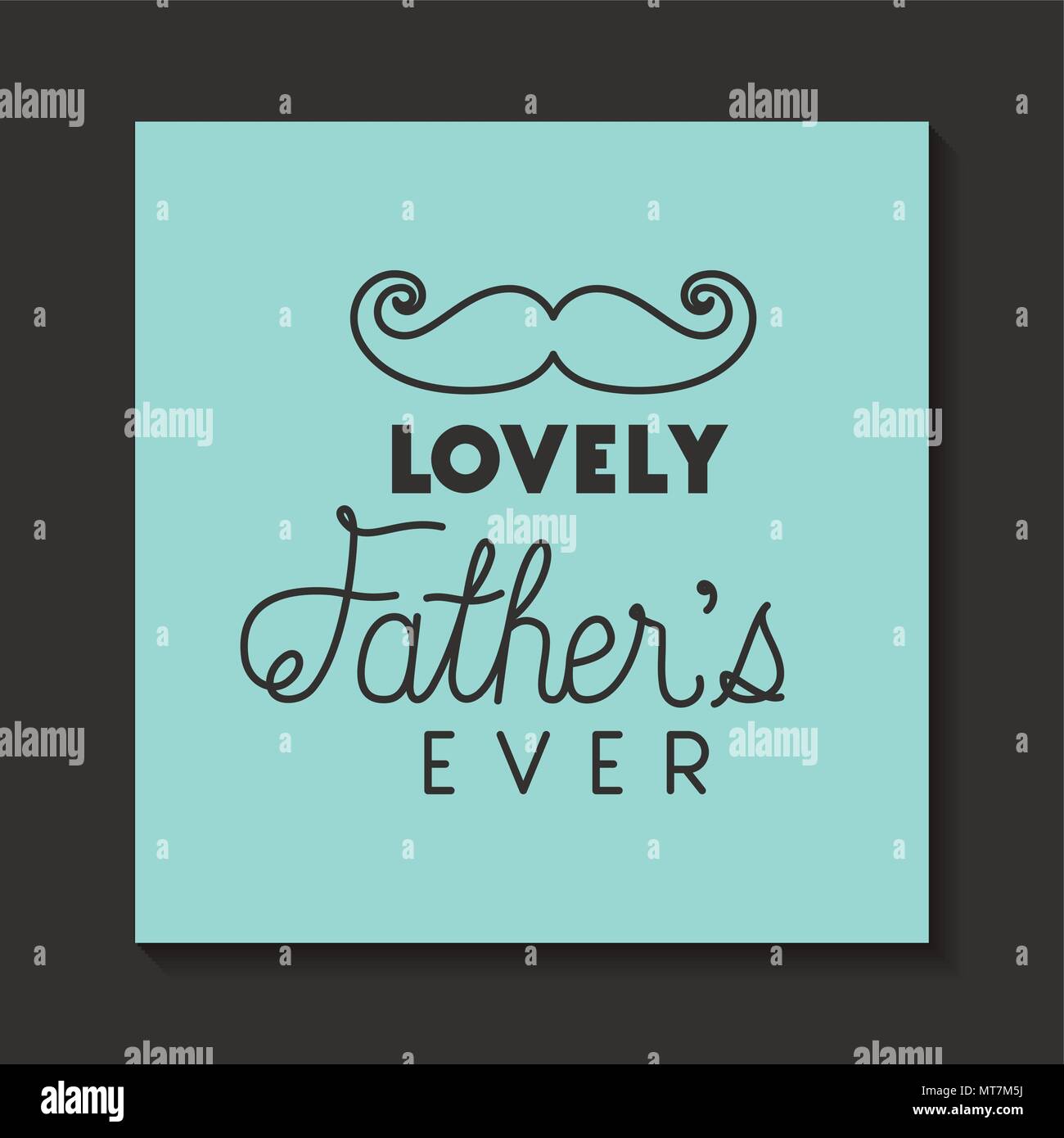 happy fathers day card with mustache Stock Vector Image & Art - Alamy