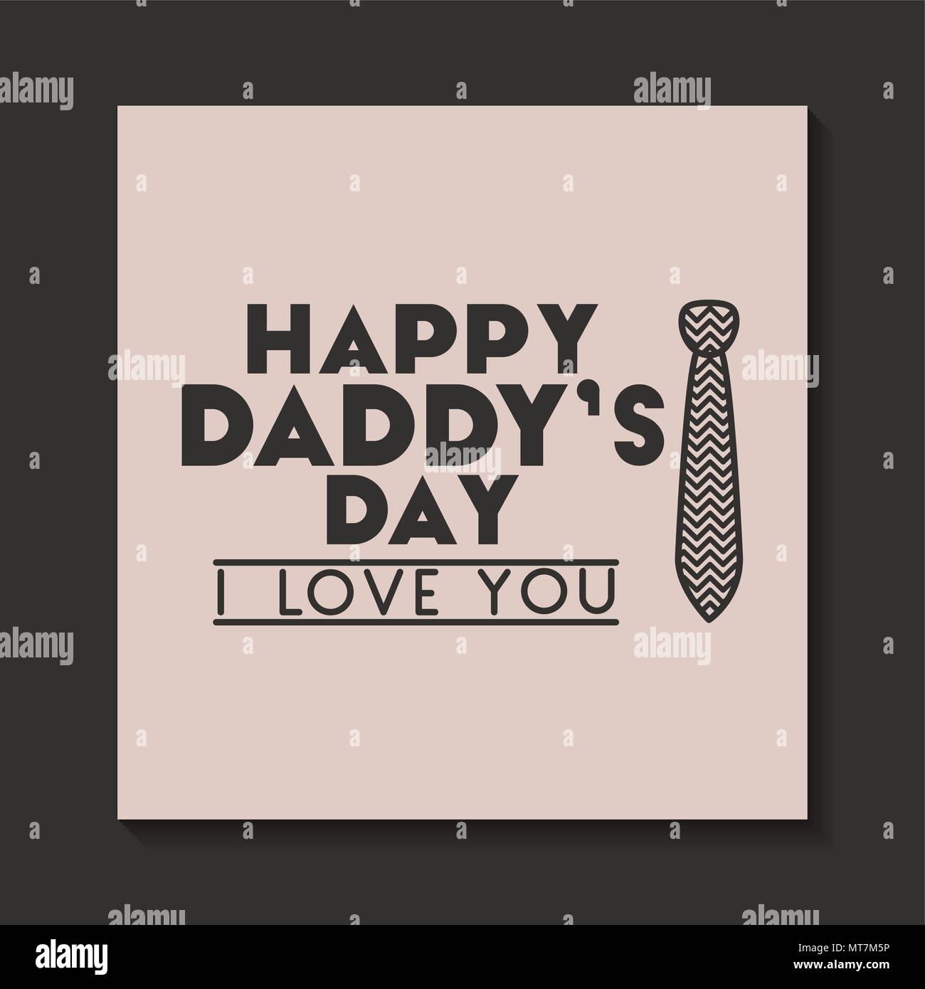 happy fathers day card with elegant neck tie Stock Vector Image & Art ...