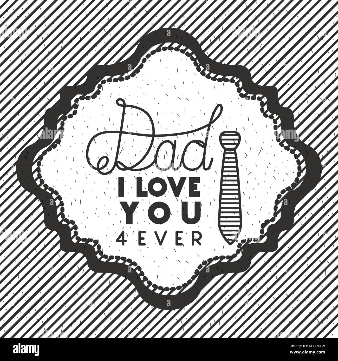 happy fathers day card with elegant neck tie Stock Vector Image & Art ...