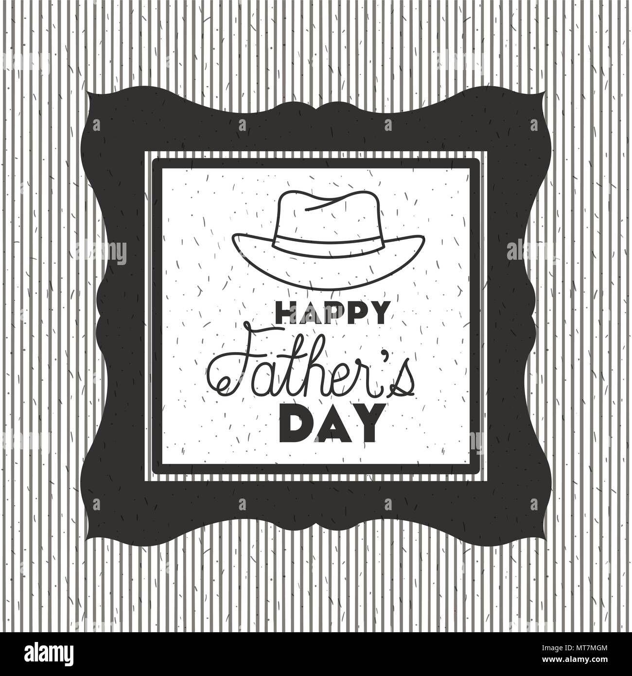 happy fathers day card with hat Stock Vector Image & Art - Alamy
