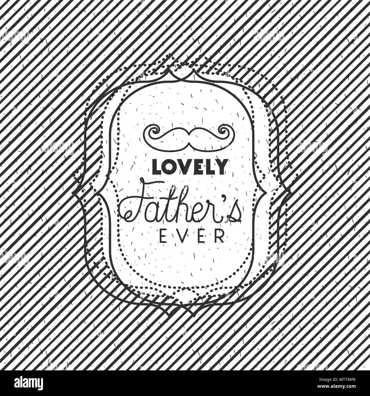 happy fathers day card with mustache Stock Vector Image & Art - Alamy