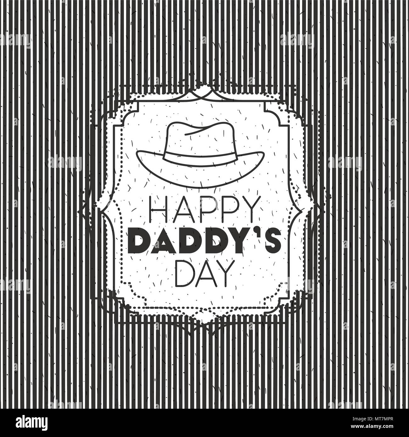 happy fathers day card with hat Stock Vector Image & Art - Alamy
