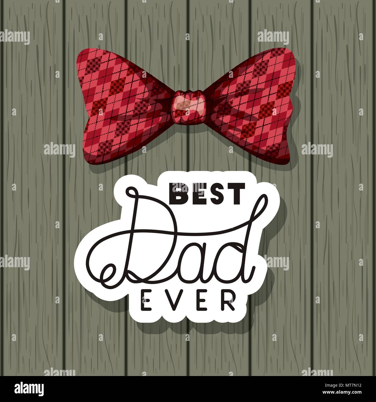 happy fathers day card with elegant bowtie Stock Vector Image & Art - Alamy