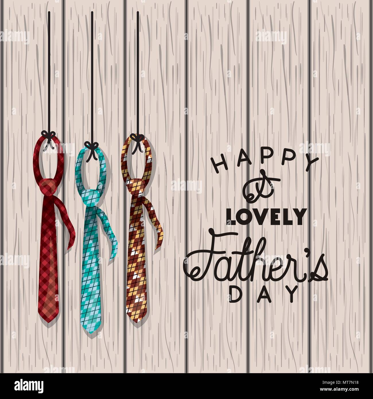 happy fathers day card with elegant ties Stock Vector Image & Art - Alamy