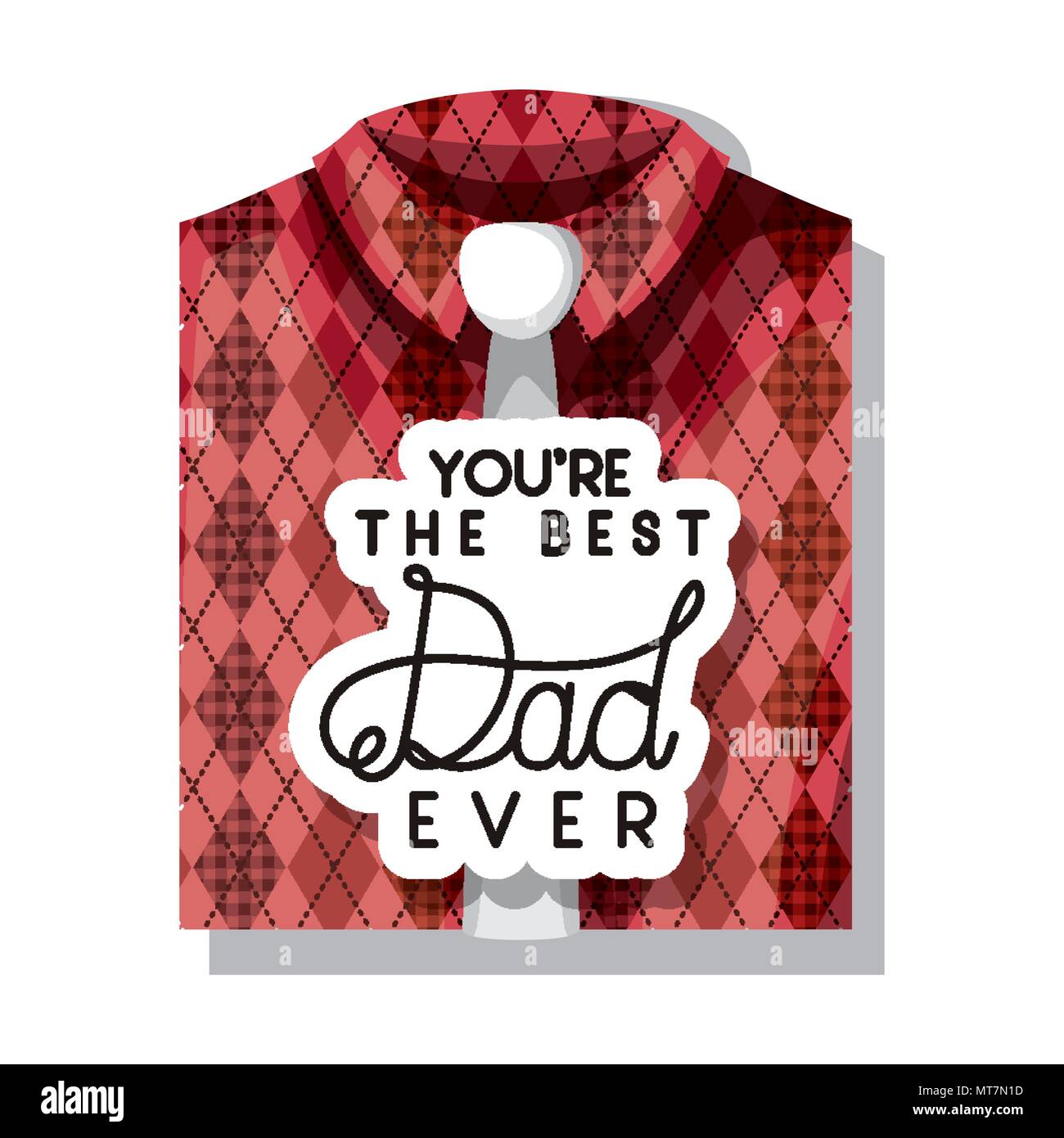 happy fathers day card with elegant shirt and tie Stock Vector Image ...
