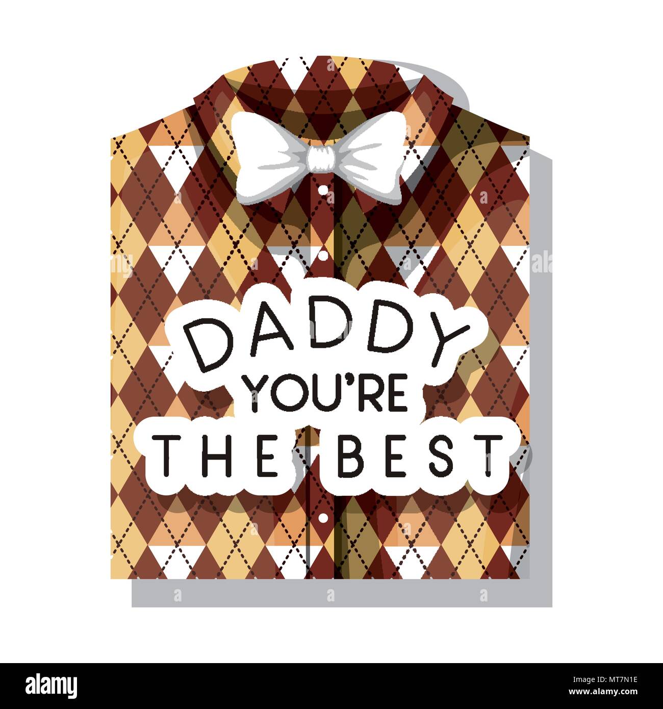 happy fathers day card with elegant shirt and bowtie Stock Vector Image ...
