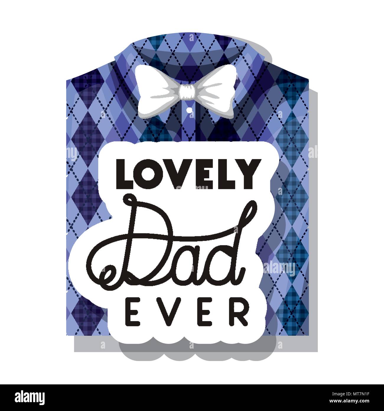 happy fathers day card with elegant shirt and bowtie Stock Vector Image ...