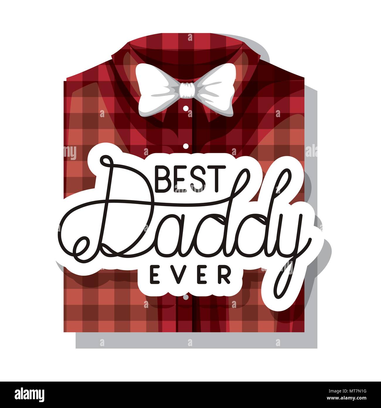 happy fathers day card with elegant shirt and bowtie Stock Vector Image ...