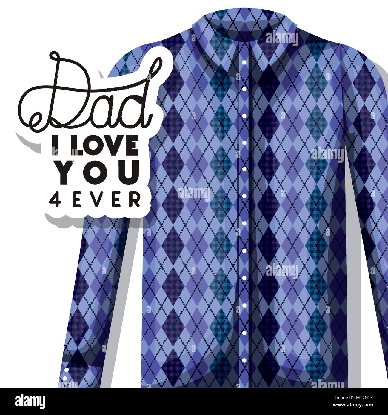 happy fathers day card with elegant shirt Stock Vector Image & Art - Alamy