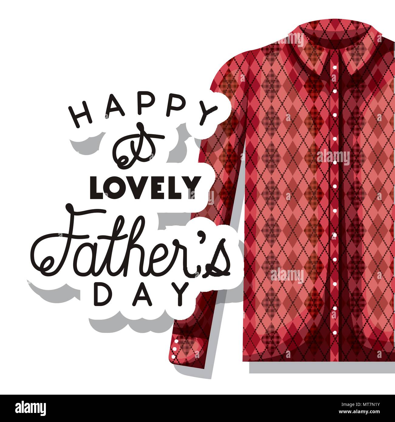 happy fathers day card with elegant shirt Stock Vector Image & Art - Alamy